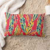 赤い数々の腰枕 ランバークッション (ブランケット)