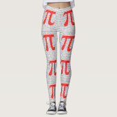 赤い数値piは数学的な定数記号である レギンス (正面)