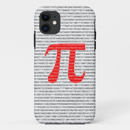 赤い数値piは数学的な定数記号である Case-Mate iPhoneケース (裏面)