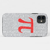 赤い数値piは数学的な定数記号である Case-Mate iPhoneケース (裏面(横))