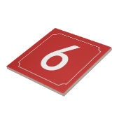 赤い数字または文字のプラカード タイル (側面)