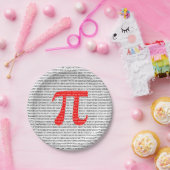 赤い数piは数学の定数の記号です ペーパープレート (パーティー)