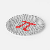 赤い数piは数学の定数の記号です ペーパープレート (アングル)