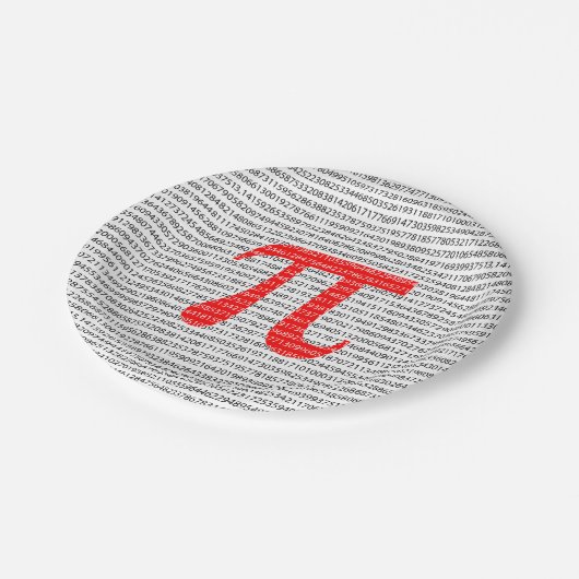 赤い数piは数学の定数の記号です ペーパープレート (アングル)