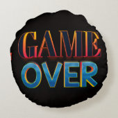 赤い文字で太字の「GAME OVER」 ラウンドクッション (裏面)
