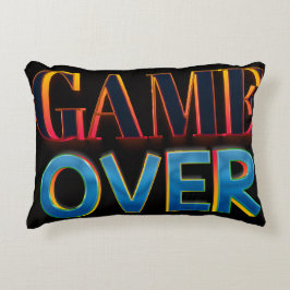 赤い文字で「GAME OVER」と太字で表示 アクセントクッション