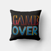 赤い文字で「GAME OVER」と太字で表示 クッション (裏面)