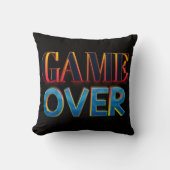 赤い文字で「GAME OVER」と太字で表示 クッション (正面)