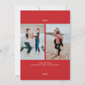 赤い文字フェリズNavidad写真クリスマスカード シーズンカード (裏面)