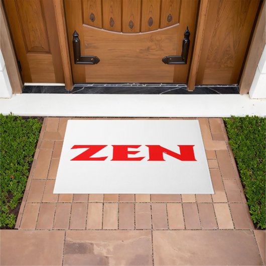 赤い文字書式 ドアマット (室外)