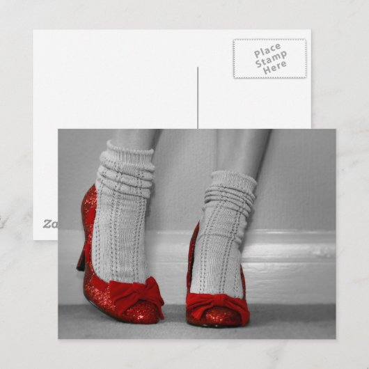 赤い文字 ポストカード (正面/裏面)