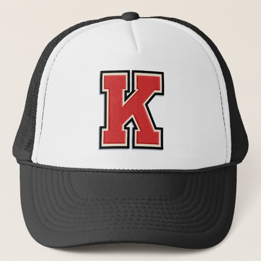 赤い文字「K」 キャップ (正面)