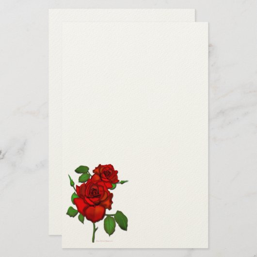 赤い文房具は上がりました 便箋 (正面/裏面)