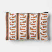 赤い斑点のあるニューストライプチジッパーパウチ アクセサリーポーチ (正面)