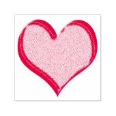 赤い斑点のあるバレンタインデーハート セルフインキングスタンプ (デザイン)