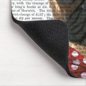 赤い斑点のあるボウタイ付きパグ マウスパッド (コーナー)