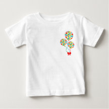 赤い斑点状の子供用バルーンTシャツ