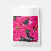 赤い斑点状ポインセティアスクリスマスフローラ フェイバーバッグ (正面)