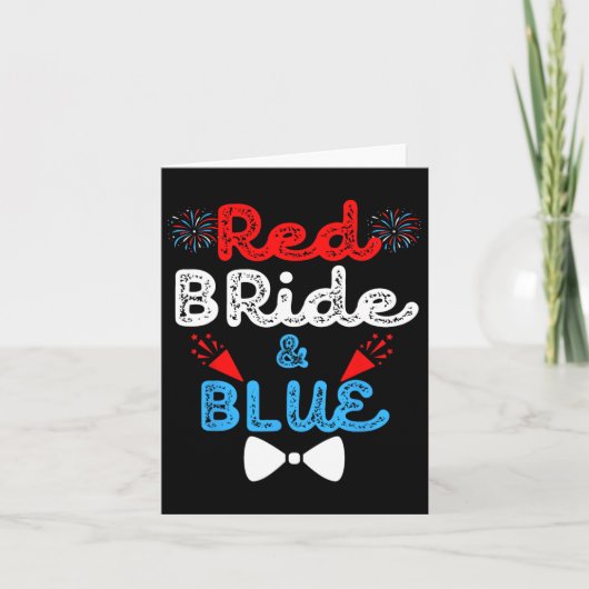 赤い新婦のおもしろい結婚結婚パーティー4 カード (正面)