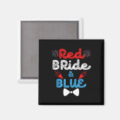 赤い新婦のおもしろい結婚結婚パーティー4 マグネット (正面/裏面)