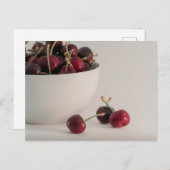 赤い新鮮なさくらんぼのボウルの写真ミュート ポストカード (正面/裏面)