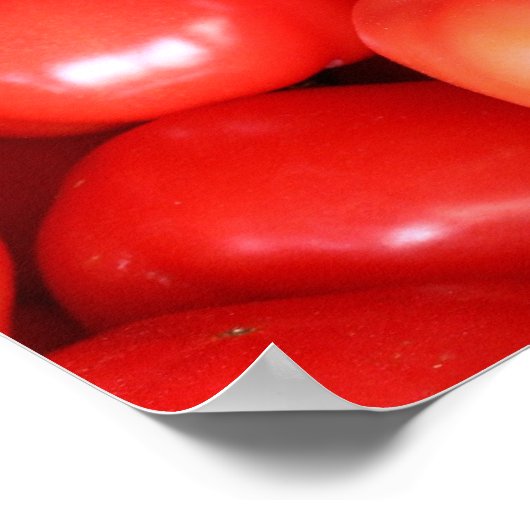 赤い新鮮なジューシーなトマトのキッチンポスター ポスター (角)