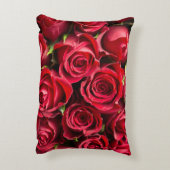 赤い新鮮なバラスロー アクセントクッション (裏面(縦))