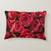 赤い新鮮なバラスロー アクセントクッション (裏面)