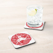 赤い旋回コイカープフィッシュグループSqC コースター (右側)