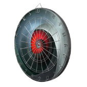 赤い旋回芸術的モダン抽象芸術アートパターン#19 ダーツボード (正面右)