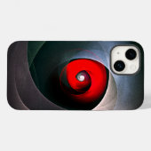 赤い旋回芸術的モダン抽象芸術アートパターン#19 Case-Mate iPhoneケース (裏面 (横))