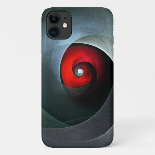赤い旋回芸術的モダン抽象芸術アートパターン#19 Case-Mate iPhoneケース (裏面)