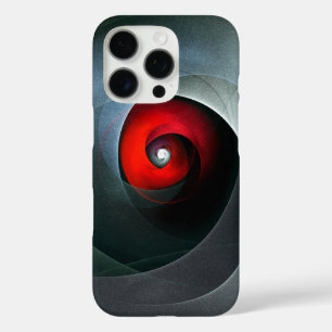 赤い旋回芸術的モダン抽象芸術アートパターン#19 iPhone 16 PROケース