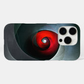 赤い旋回芸術的モダン抽象芸術アートパターン#19 Case-Mate iPhoneケース (裏面 (横))