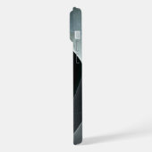 赤い旋回芸術的モダン抽象芸術アートパターン#19 iPhoneケース (左側面)