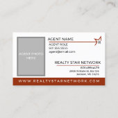 赤い旗との赤いロゴ 名刺 (裏面)