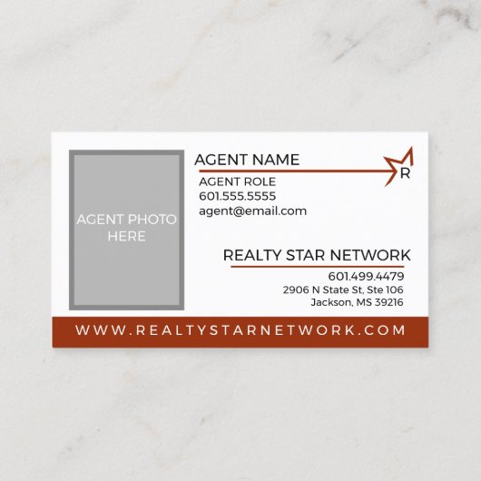 赤い旗との赤いロゴ 名刺 (裏面)