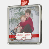 赤い旗のオーナメント2 メタルオーナメント (左)