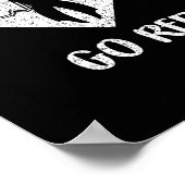 赤い日のハートリボン衣装ハート病月 ポスター (角)