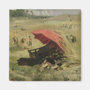 赤い日よけ、c.1860 マグネット