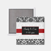 赤い日付磁石を保存 マグネット (正面/裏面)