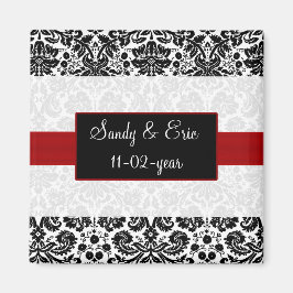 赤い日付磁石を保存 マグネット