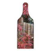 赤い日本のもじ葉ろと竹 カッティングボード (正面)