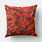 赤い日本のカエデ葉ル クッション (裏面)