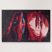 赤い日本のスープラカーギフト彼マンケーブ ジグソーパズル (横)