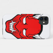 赤い日本の般若の面 Case-Mate iPhoneケース (裏面(横))