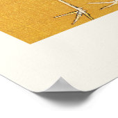 赤い日本の鶴の群れ尾形光琳 ポスター (角)