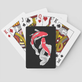 赤い日本語コイ トランプ