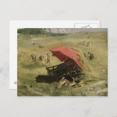 赤い日除け、c.1860 ポストカード (正面/裏面)