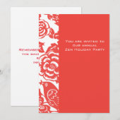 赤い明の花瓶模様 招待状 (正面/裏面)